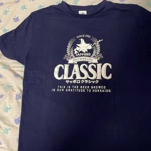 SAPPORO only Hokkaido Star T-Shirt Japanese Beer t-shirt M